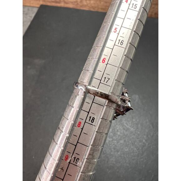 Amethyst sterling silver cluster ring size 7 - Picture 16 of 16